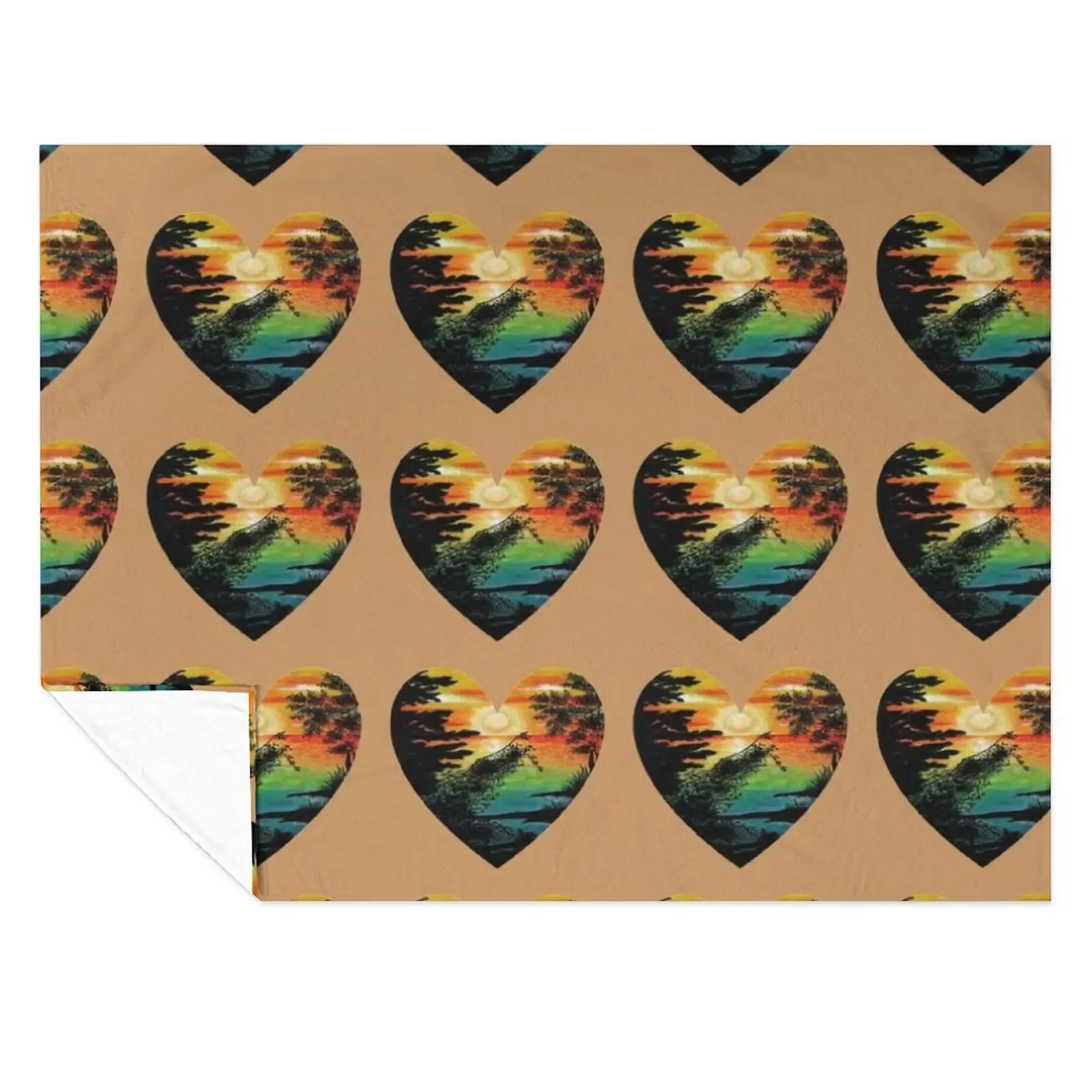 

Love & Nature Heart Throw Blanket Cute Plaid Camping Giant Sofa Sofas Blankets