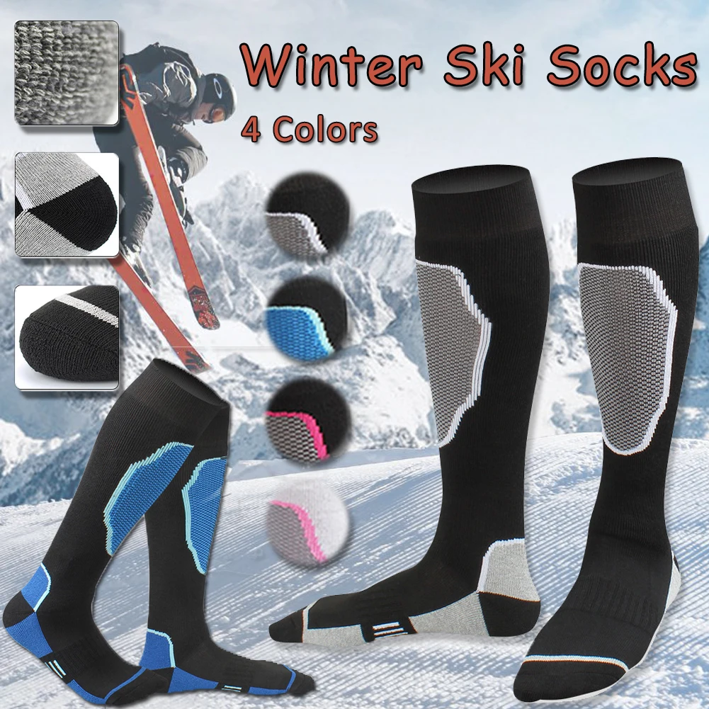 Warm Ski Socks Winter Outdoor Sports Socks Men Women Breathable Compression Stockings For Climbing Snowboarding Hiking Ski Socks