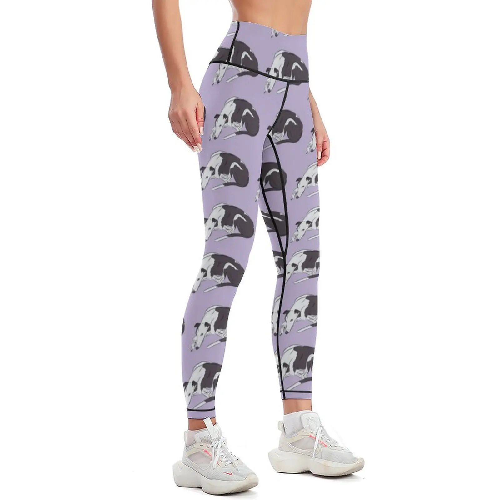 Lazy Daisy Greyhound Pattern Leggings Women's fitness push up tights for sportswear for gym Women's sports Womens Leggings