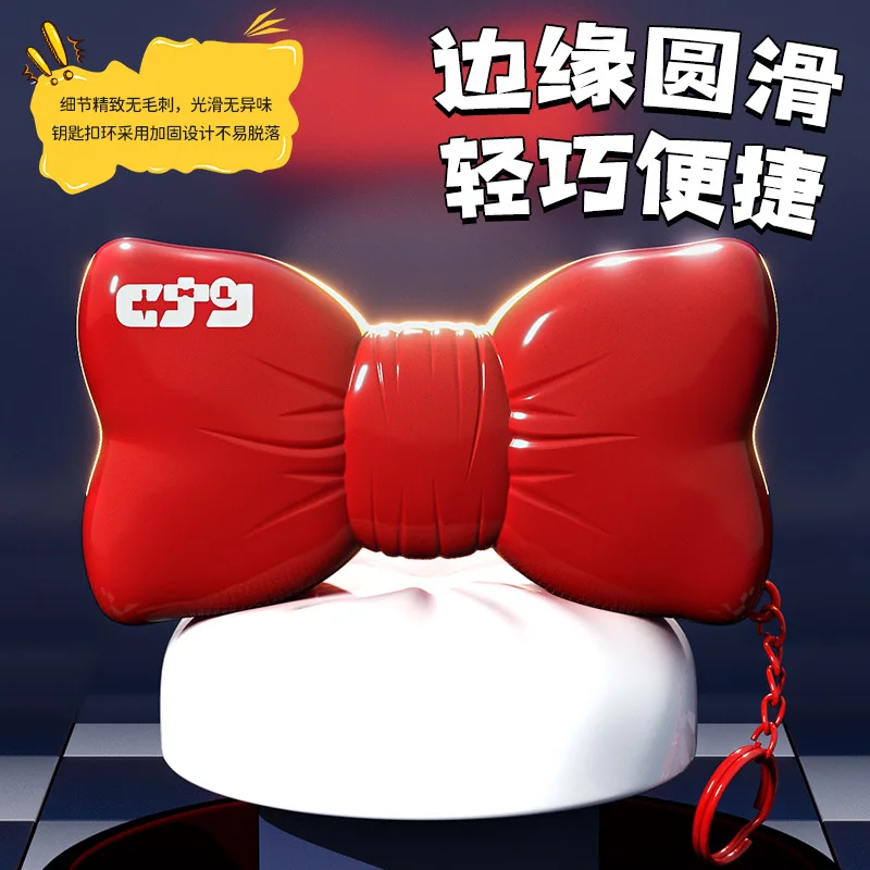 Nœud papillon rouge créatif, pendentif de production sonore, enregistrement mignon, changement vocal, jouets vocaux, enregistrement de cravate amusant, musique Plang, petit cadeau