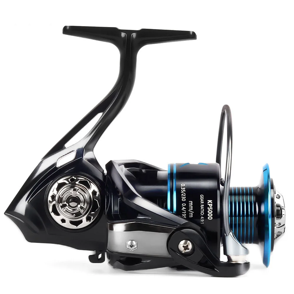 Jetshark 5+1BB Metal Spinning reel 1000-6000 size metal knob 5.2:1 gear ratio 15kg MAX Drag Saltwater Spinning Fishing reel