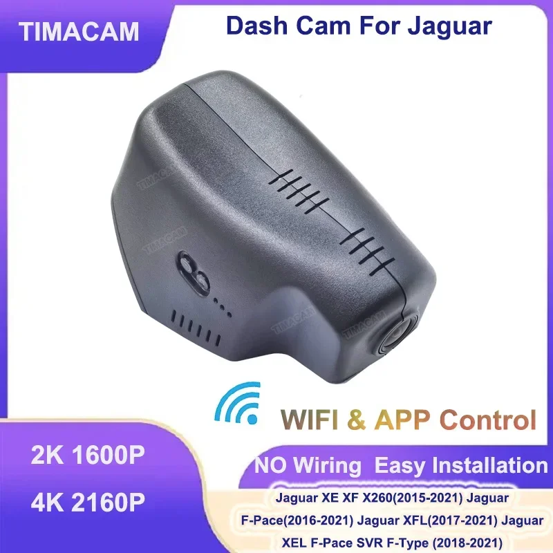 

Plug and Play 4K 2160P Wi-Fi DashCam для Jaguar XE XEL XF XFL X260 F-Pace SVR F-Type 2015-2023 2K Автомобильный видеорегистратор Простая установка