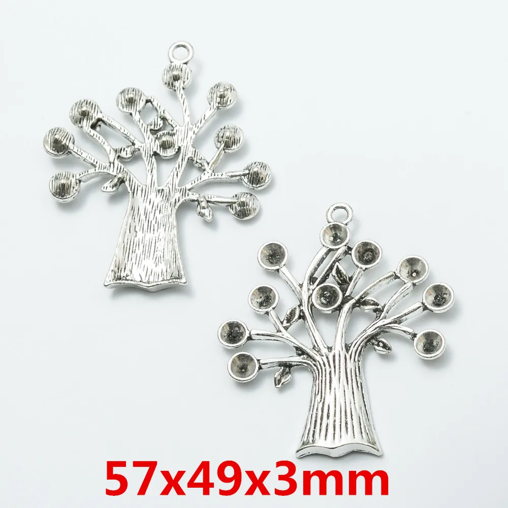 

7pieces (tree) vintage zinc alloy charm metal pendant DIY jewelry discovery making accessories2017