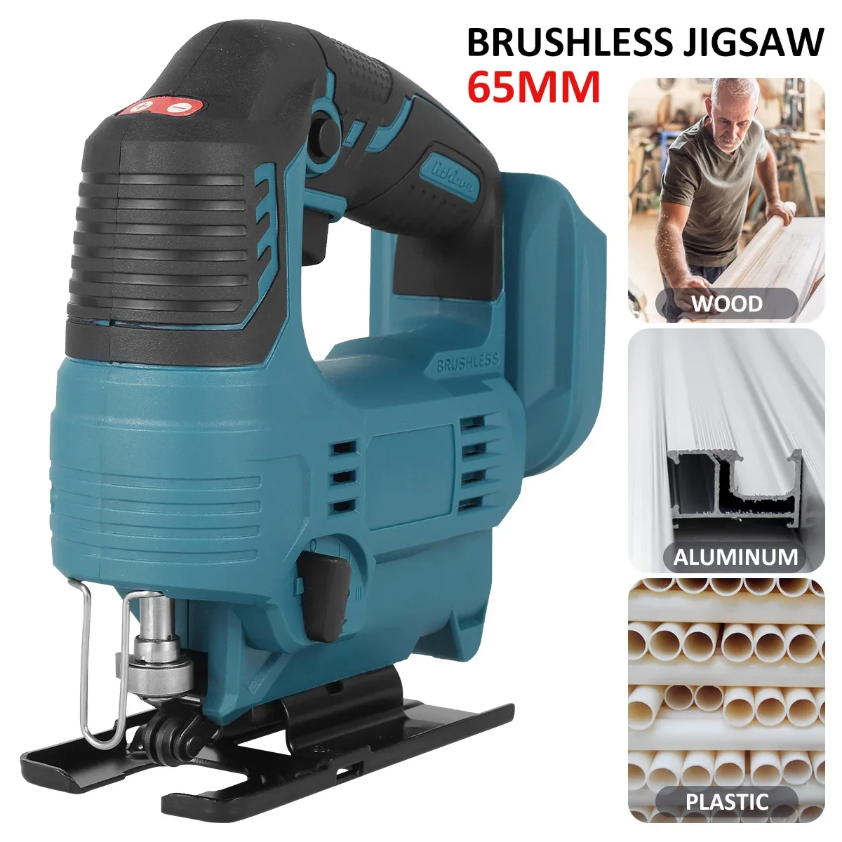 Electric Brushless Jigsaw For Makita 18V Battery 900W Cordless Jig Saw 3-Step Variable Speed Adjustable Woodworking Power Tools