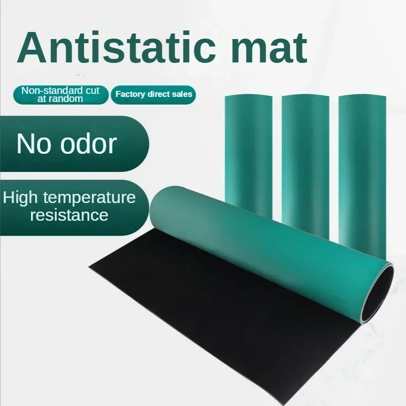 600*600*2/3/5mm Anti-static Table Mat Green Rubber Non-slip Rubber Mat Work Laboratory Table Cloth Maintenance Table Mat