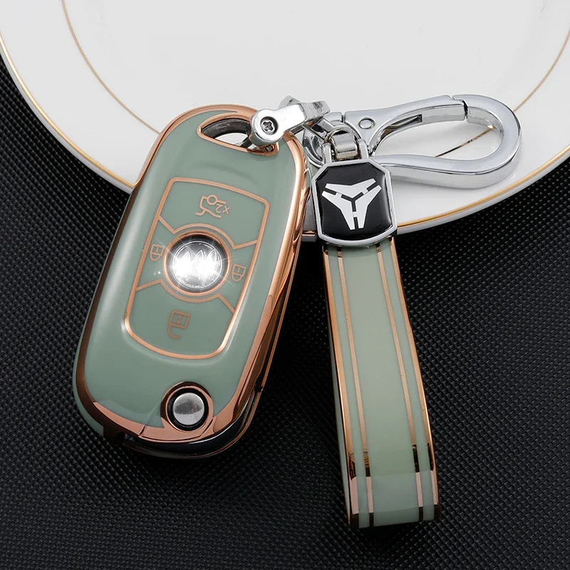 TPU Remote Car Key Case for Opel Vauxhall Astra K Corsa E for Buick VERANO ENCORE GX GL6 Cover Holder Shell Keychain Accessories