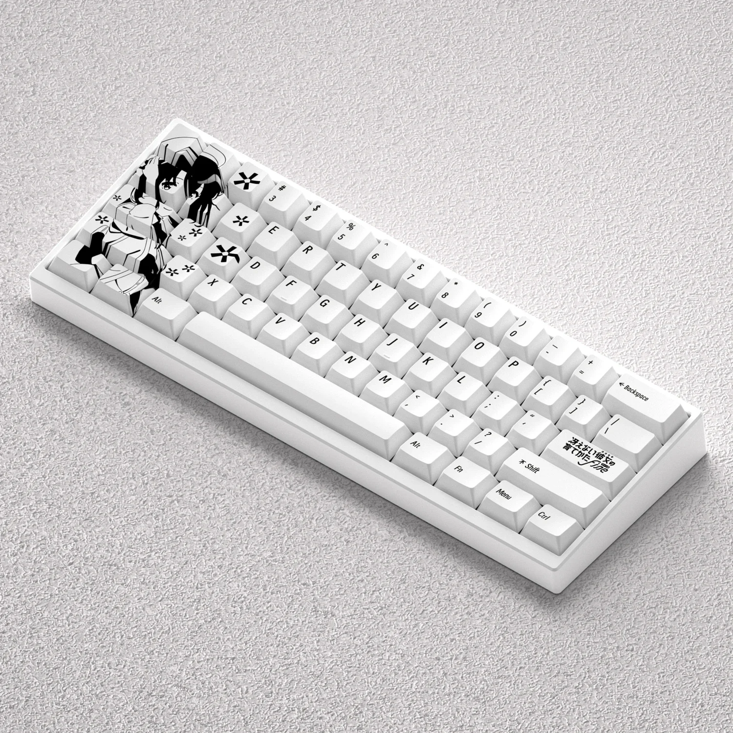 73 Keys Keycaps Katou Megumi Anime PBT Dye Sublimation Cherry for 60 65 68 Layout Mechanical Keyboard Anne Pro 2 Akko Fun60 Pro