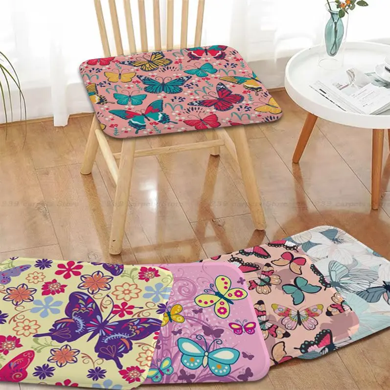 

Butterfly flower Cushion Mat Modern Minimalist Style Mat Dining Room Table Chair Cushions Unisex Fashion Anti-slip Cushion Pads