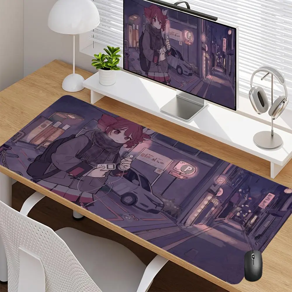 

Japanese Anime Girl Teto Red Mouse Pad Gaming Mousepad XXL Rubber Anti-slip Keyboard Mats Long Desk Pads