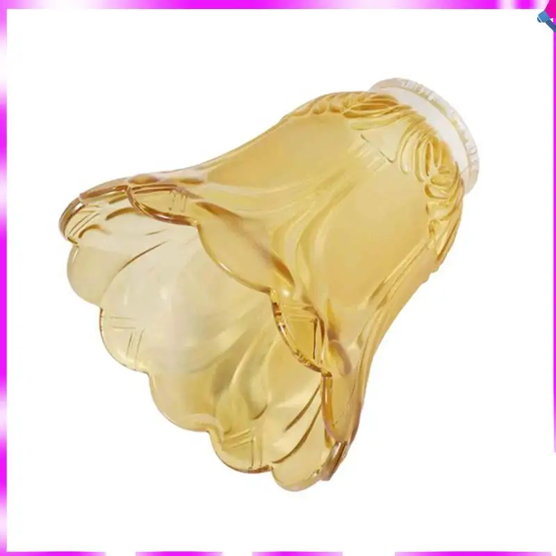 N96R 2 Piece Set Frosted And Clear Glass Ceiling Fan Chandelier Light Lamp Shade Replacements