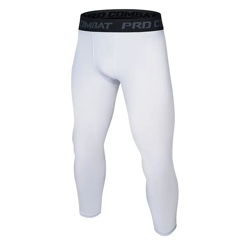 Pantaloni da allenamento a compressione attillati da uomo con strato base da corsa Pantaloni da fitness Pantaloni corti skinny da basket per bambini