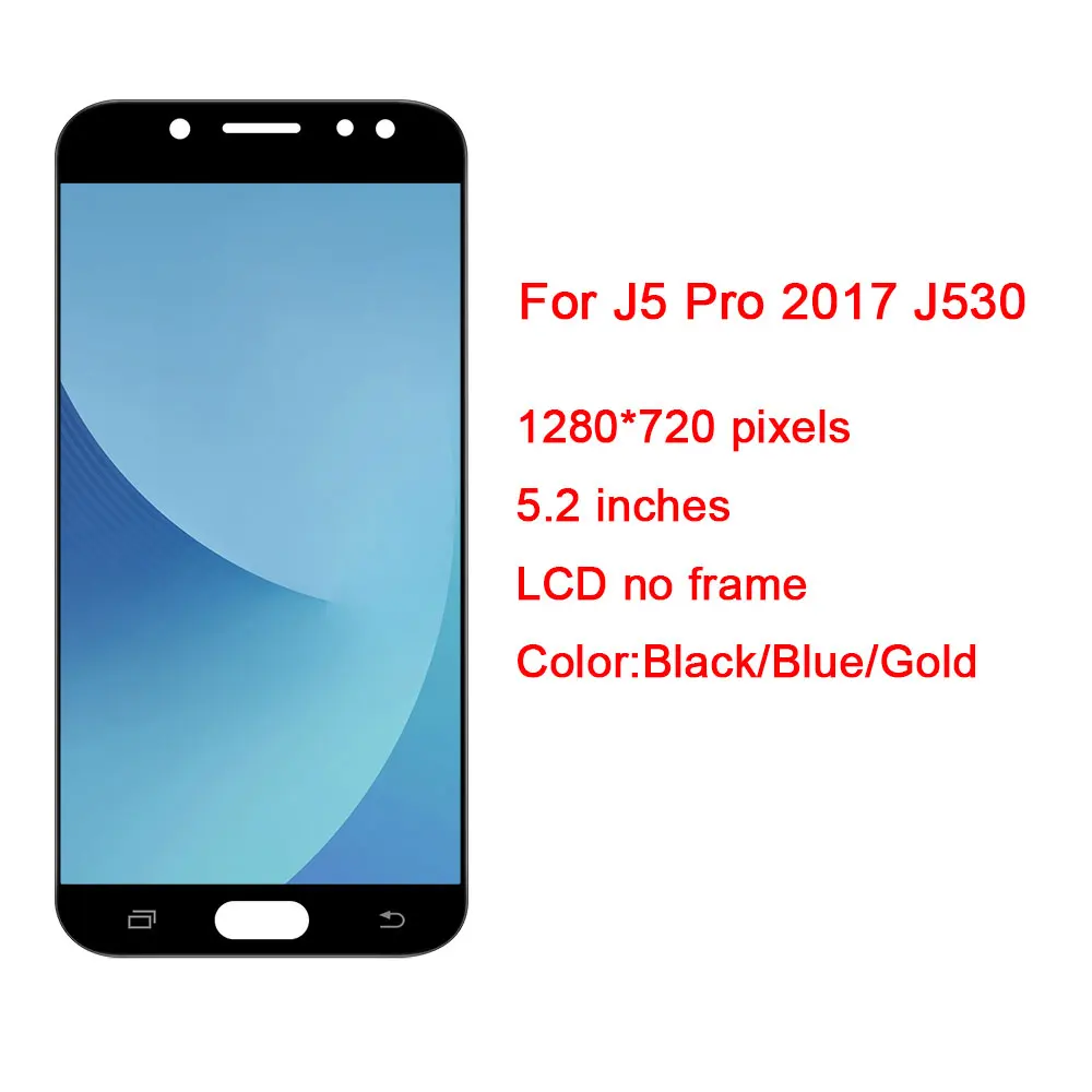 AiNiCole 5.2'' For Samsung Galaxy J5 2017 LCD Display Touch Screen Digitizer Assembly J530 J530FM LCD Screen Replacement