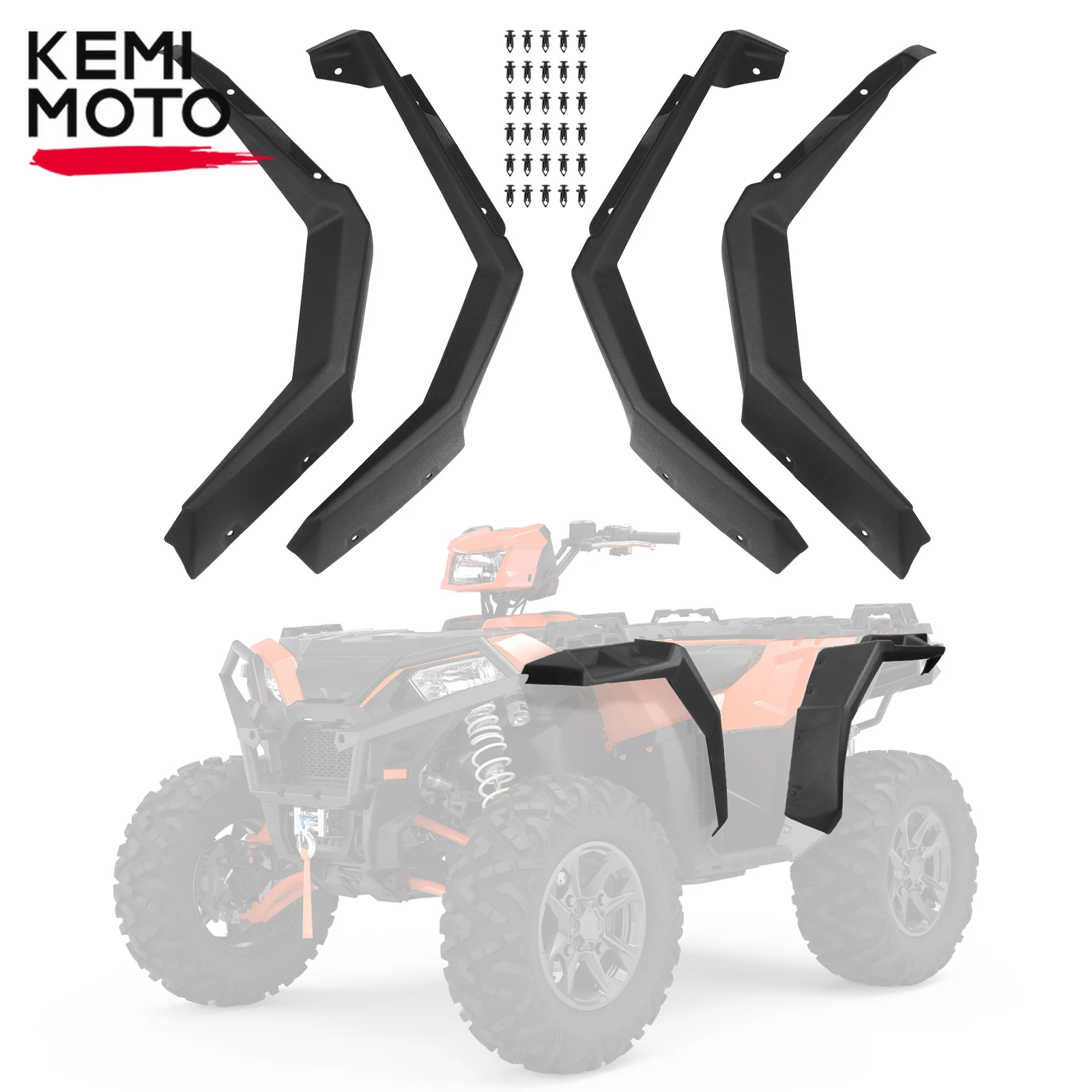 

ATV Front Rear Mud Flaps Sportsman Extended Mud Fender Flares Compatible with Polaris Sportsman 850 XP 1000 2017-2021 2022 2023