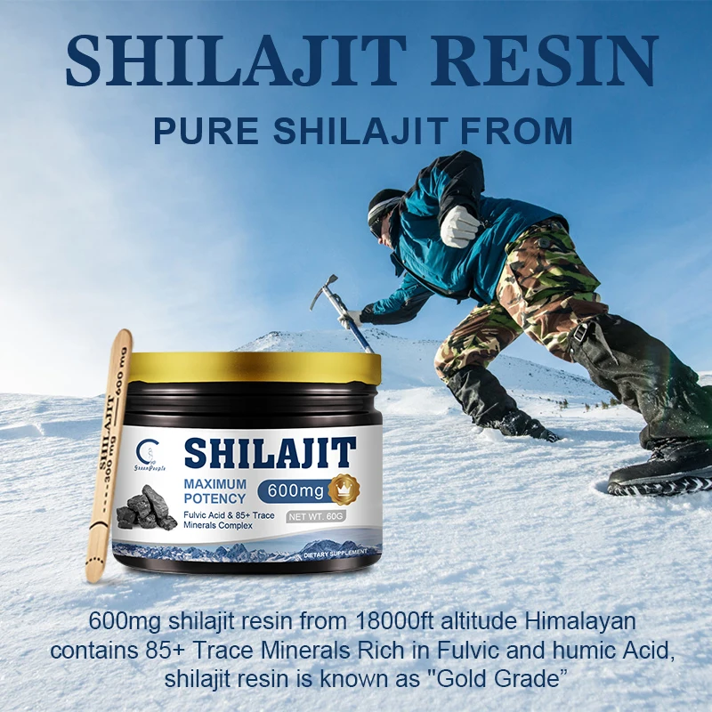 GPGP Greenpeople 100% High Purity Shilajit Mineral Supplements Resin 60g Pure Shilajit Lab Fulvic Acid Tested 85+ Trace Minerals