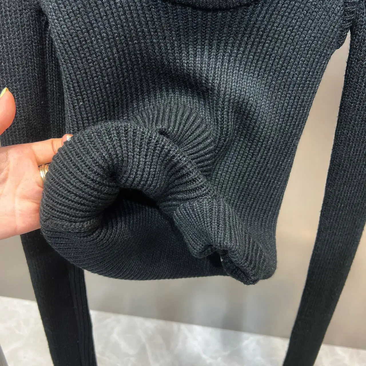 Owen Seak Women Knitting Sweater Gothic Women\'s Slim Pullover Shirt Clothing Autumn High Streetwear Black Sweatshirts
