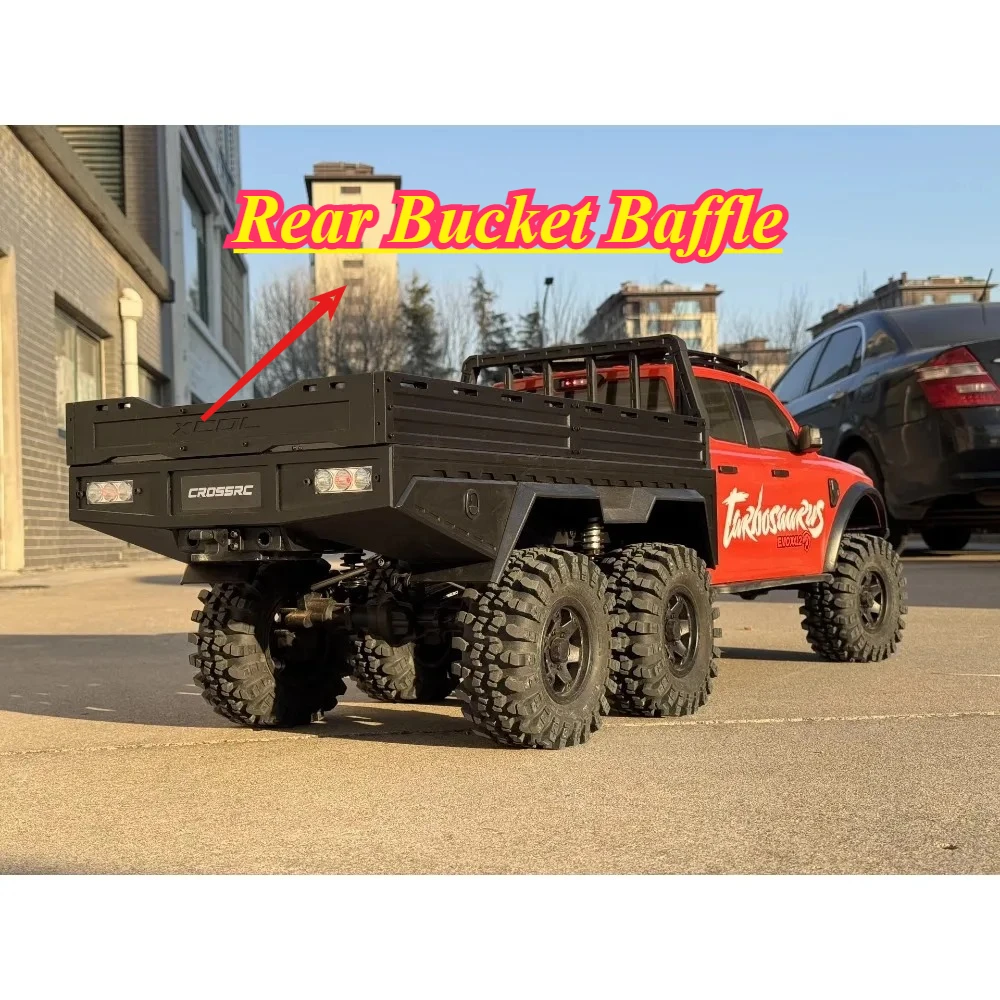 RC Crawler CNC Machined Aluminum Rear Bed Panel Mod Parts Customized For 1/5 CROSSRC EMO XXL2 6x6 Offroad Truck Accessories