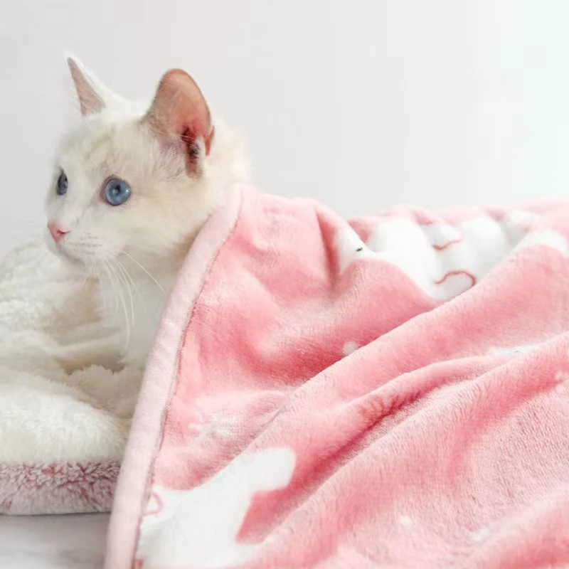 50x70cm 100x70cm Suede Pet Blanket Cat Dog Fluffy Towel Blanket Fleece Sleeping Cover Cushion Mat Bed Blanket Winter Warm