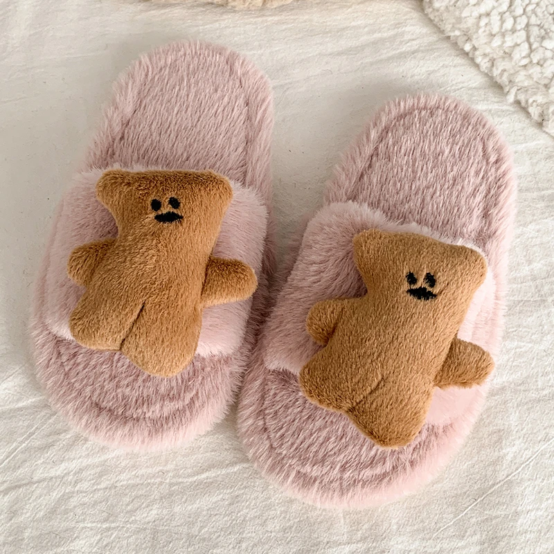 

Children Casual Cotton Slippers for Girls 2025 Winter New Fashion Korean Style Soft Sole Anti-slippery Versatile Keep Warm Shoes
