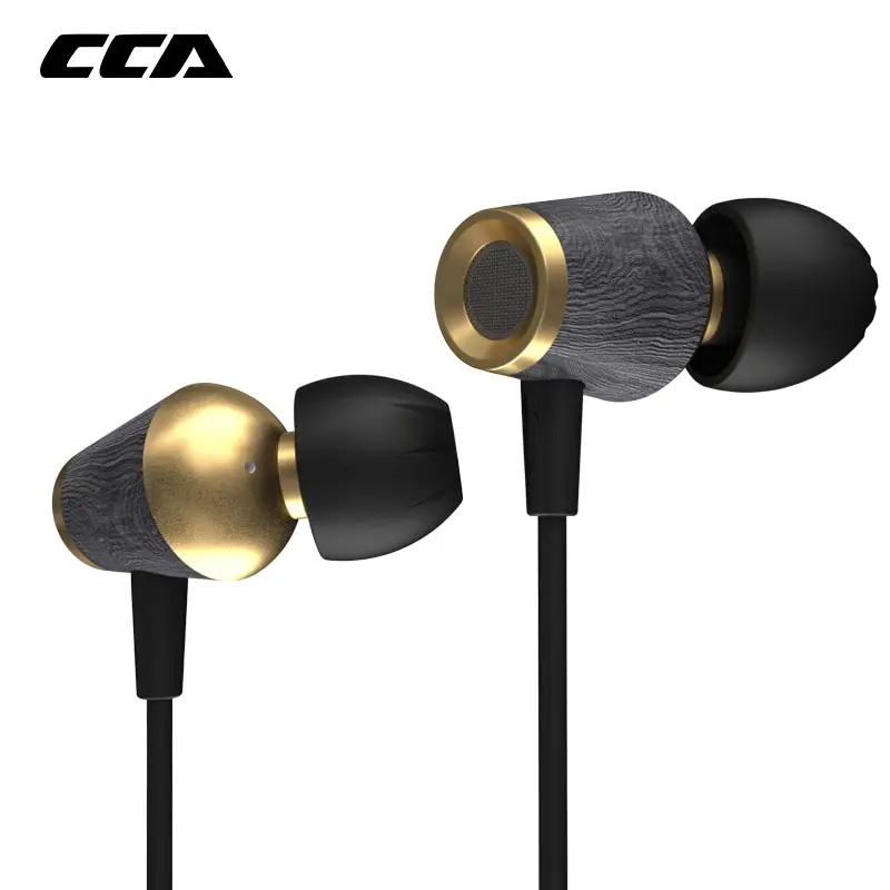 CCA CST Wooden Earphone In-Ear Dynami Earphone Sports Headphone 10mm Dual Magnetic Dynamic Headset 3.5mm Pin