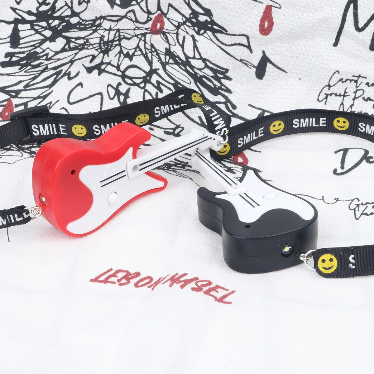 Strumenti musicali per bambole Modello di scena regalo Chitarra elettrica in miniatura multicolore Puntelli per foto Accessori Mini modello di chitarra