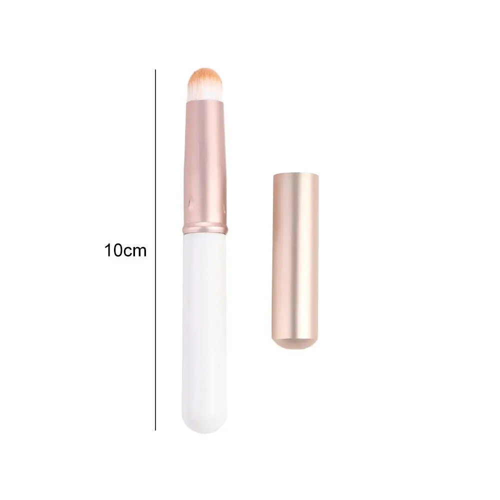 Portable Mini Lipstick Blending Makeup Brushes Concealer Lip Gloss Brush Round Head Lip Brush With Cover for Beauty Tools