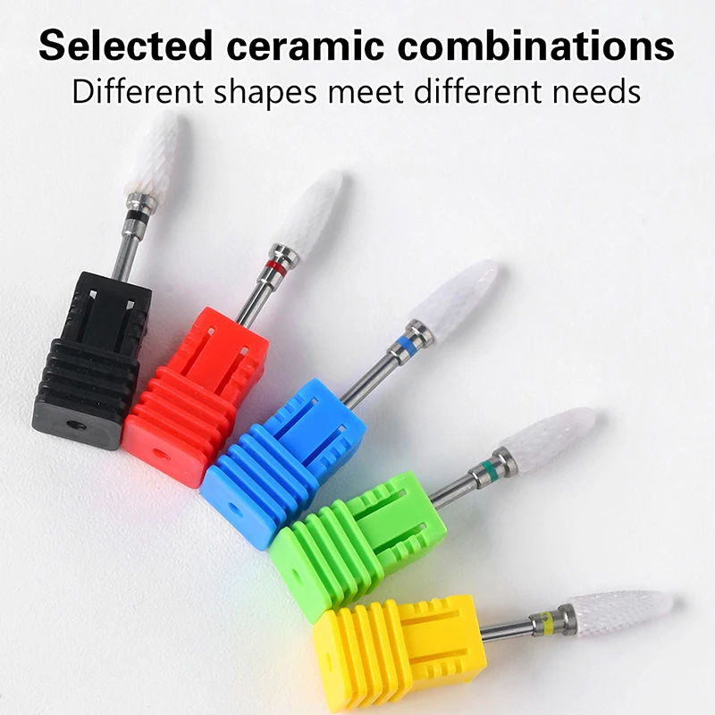 Frez ceramiczny wiertło do paznokci elektryczny Manicure Pedicure frezy maszynowe pilniki narzędzia do zdobienia paznokci sprzęt