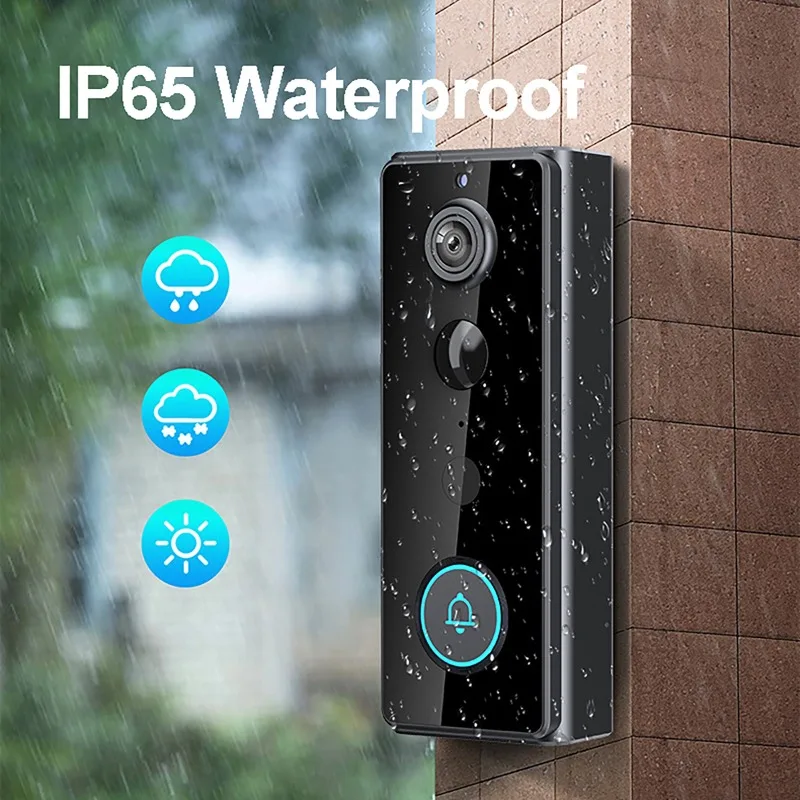Timbre inteligente con cámara inalámbrica WIFI Tuya aplicación remota Control videoportero de vigilancia HD visión nocturna timbre impermeable