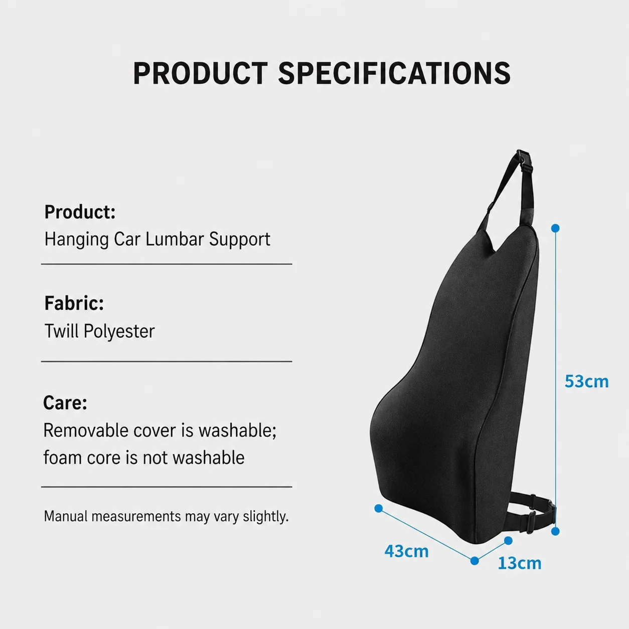 Coussin de soutien lombaire un - Memory Foam Car Neck Pillow Lumbar Support avis et prix