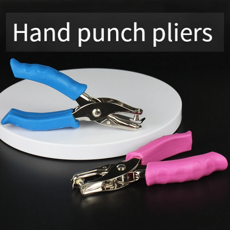 3 Piece Handle Puncher 1/4 Inch Of Hole Handheld Puncher For Office School Supplies,Can Be Used For Labels,Greeting Cards