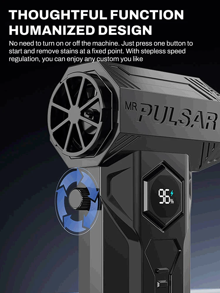 Ventilatore d'aria X11 Super potente 990000 giri/min Spolverino ad aria compressa Consumo di elettricità Display Ventilatore a vuoto d'aria Ventilatore a getto per auto