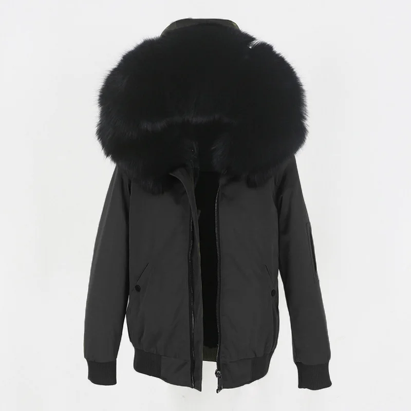 

2023 New Pai Overcomes Thickened Artificial Fur Inner Tank, Detachable True Fox Fur Large Collar Jacket, Fur Girl