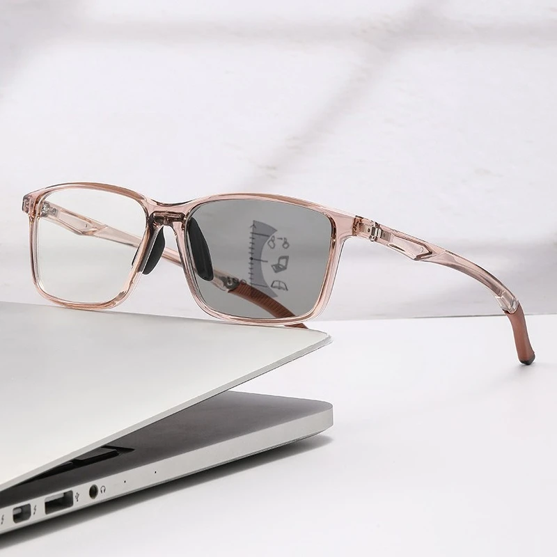 2026 Unisex Photochromic Progressive Multifocal Presbyopia Glasses Sport Durable Comfortable To Wear Eyeglasses 0 To +4.0