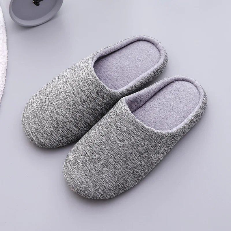 Men Women's Home Soft Fur Slippers Warm Soft Indoor Flat Slides Nonslip Cotton Couples Autumn Winter Shoes Bedroom Slience Flats