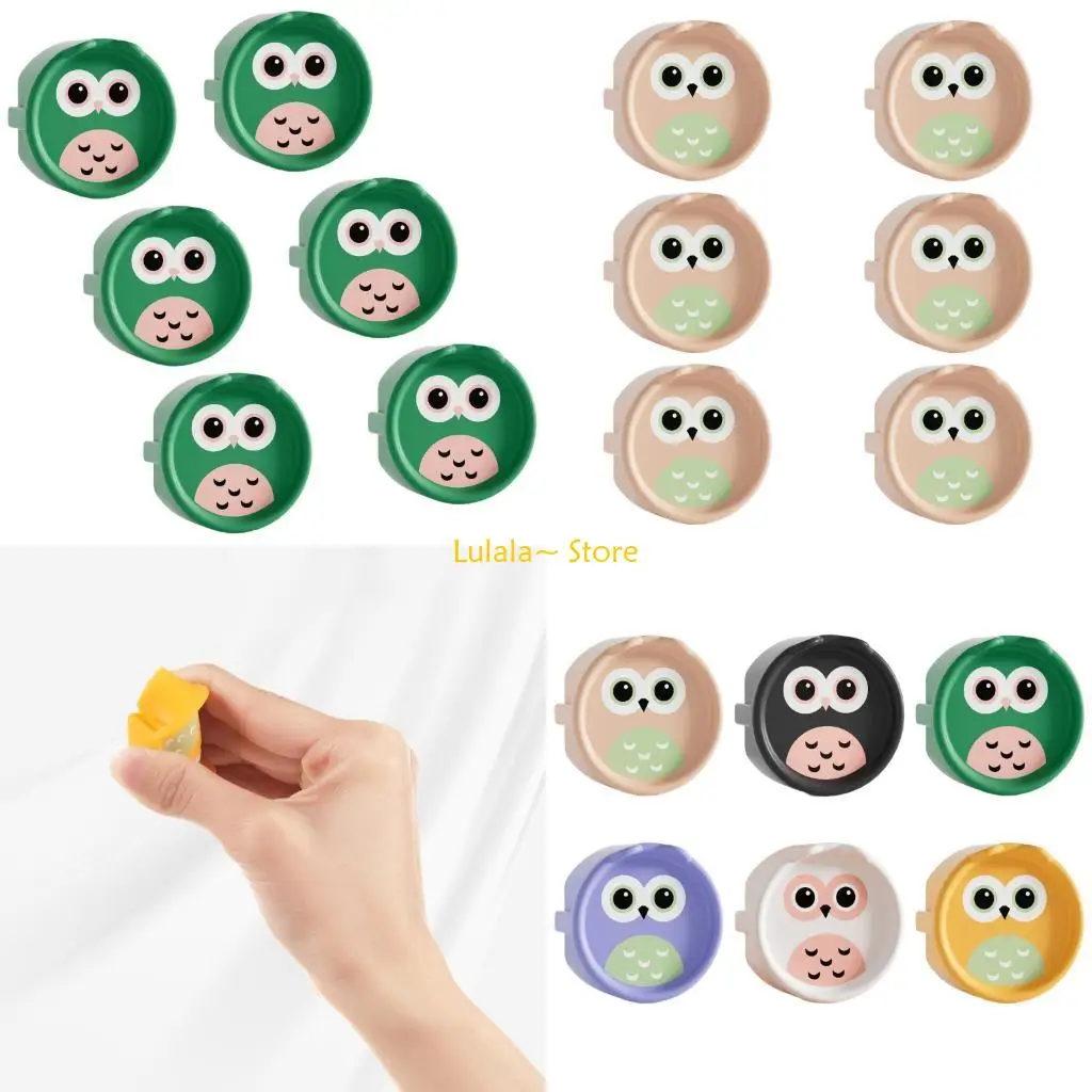 

Y4QA 6Pcs Baby Proof Electrical Socket Cover Cartoon Owl Design Silicone Outlet Protector Child Safety Home Shock Proof