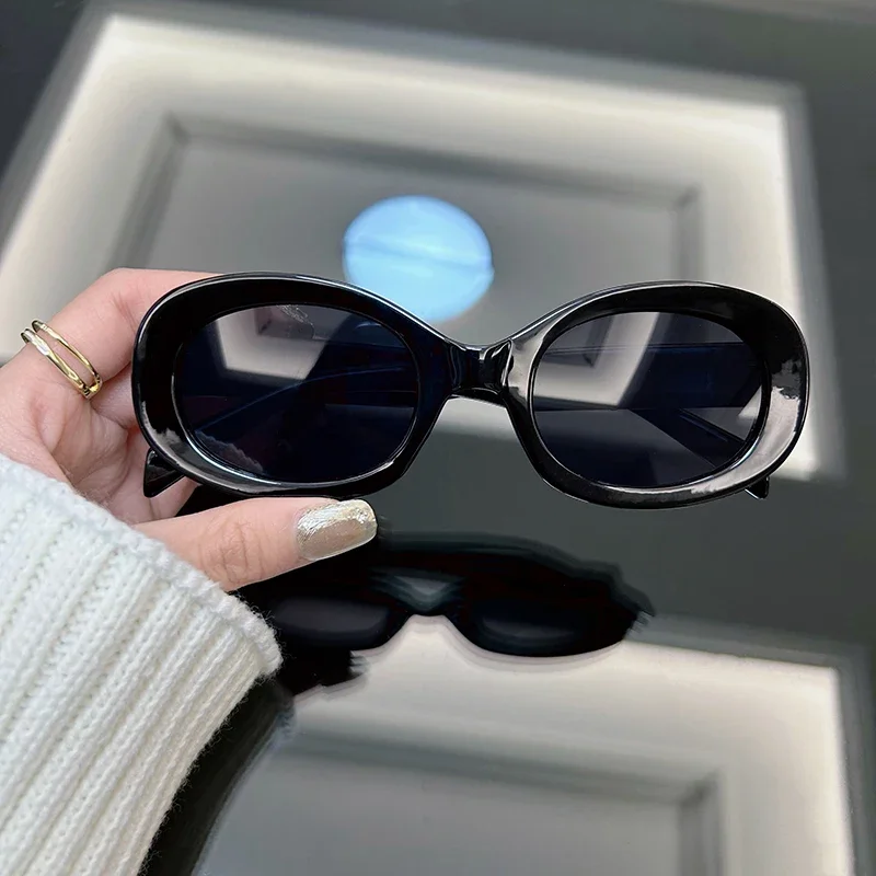 Fashion Oval Round Sunglasses Women Brand Designer Retro Sun Glasses Female Vintage Frame Mirror Outdoor Oculos De Sol