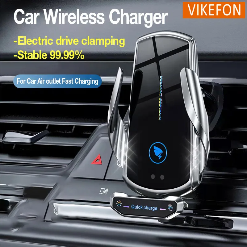 Car Wireless Charger Phone Stand for iPhone 12 13 14 15 Pro Max Xiaomi Samsung S24 S23 S22 S21 Chargers Induction Fast Charging