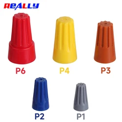 Screw-On Wire Connector Assortment 22-8 AWG Electrical Nuts Blue Grey Orange Red and Yellow Screw Terminals P1 P2 P3 P4 P6