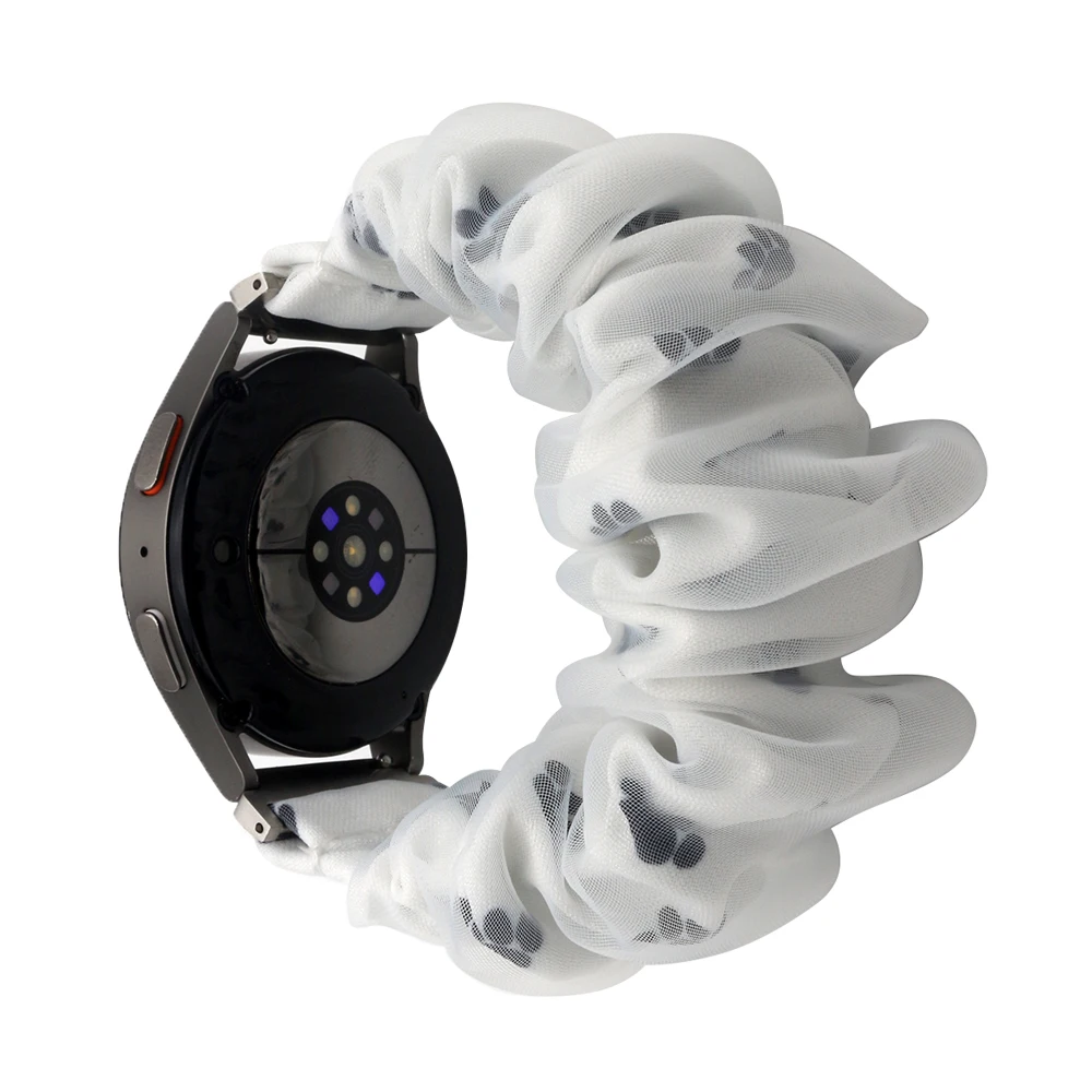 

Elastic Fabric Nylon Band for Samsung Galaxy Watch 8 Watchband 40mm 44mm/Galaxy Watch 8 Classic 46mm Stretchy Scrunchie Women