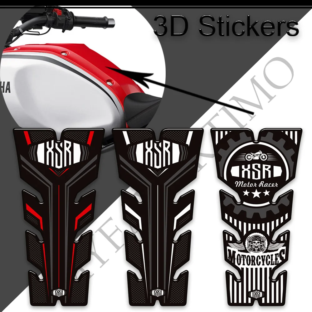 2018-2022 Tankpad Decals For Yamaha XSR 900 XSR900 Motorcycle accessory Tank Pad Grips Fuel Oil Kit Knee Protector 3D Stickers