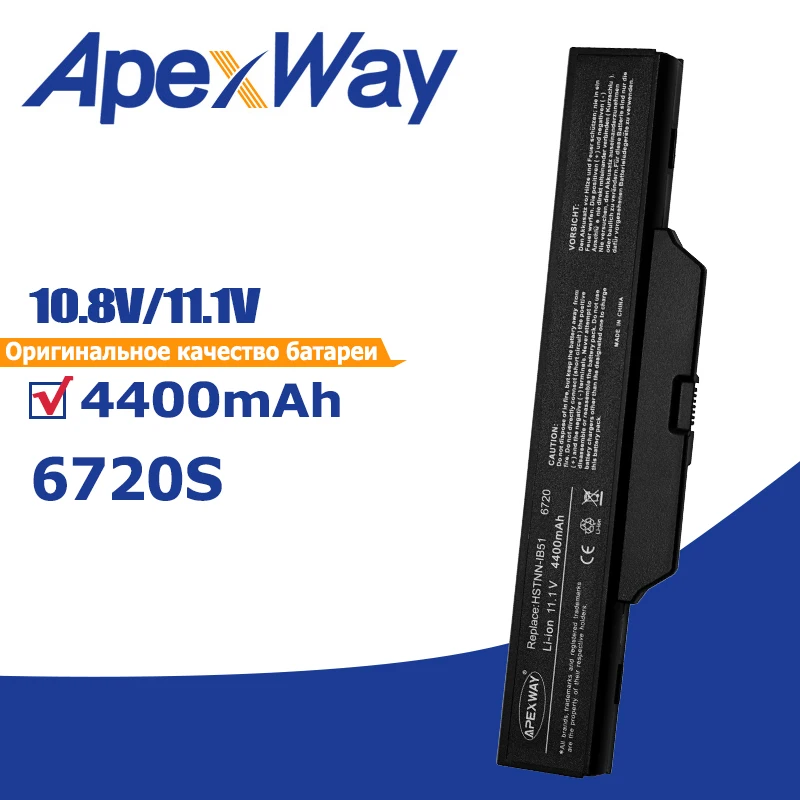 Apexway Laptop Battery for HP COMPAQ 510 550 610 615 6720s 6730s 6735s 6820s 6830s HSTNN-IB51/LB51/IB62/OB62