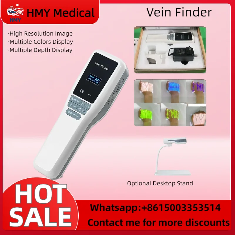 Vein Finder Handheld Portable Near-Infrared Blood Vessel Optical Aid for Subcutaneous Vein Location and Venipuncture Assistance