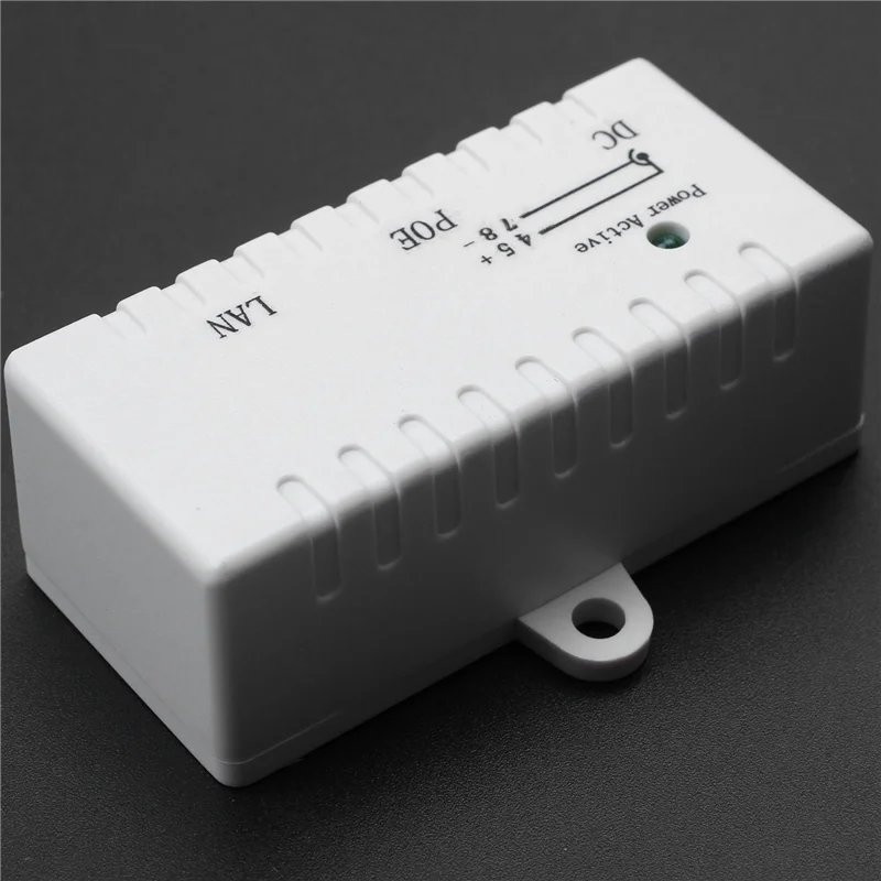 A003 6X Poe Splitter Poe Injector Rj45 DC 5.5 มม. X 2.1 มม. อินพุตอะแดปเตอร์แยกแบบพาสซีฟสำหรับกล้องเครือข่าย IP (สีขาว)