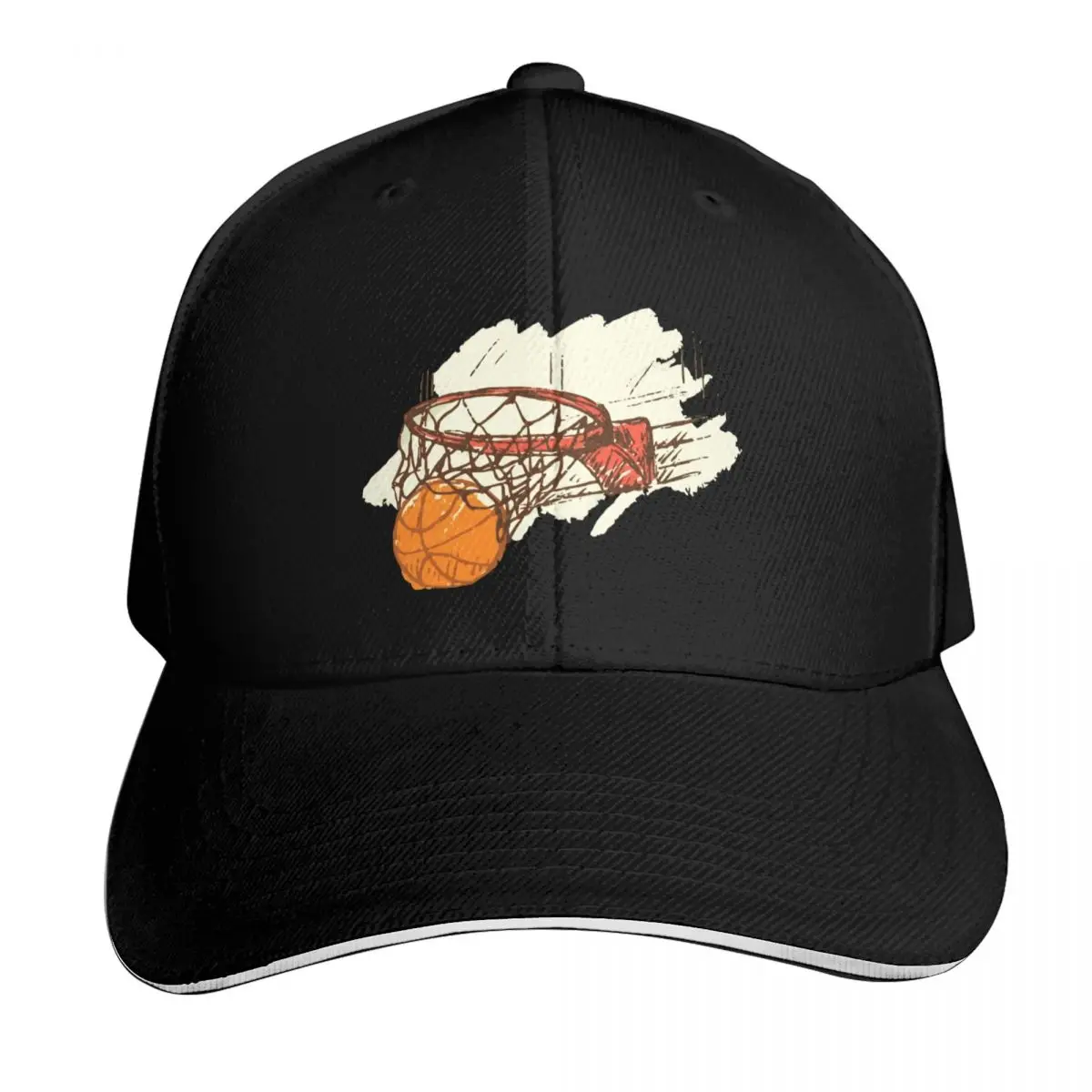 basketball background Baseball Cap Vintage Retro Embroidered Lightweight Packable Gift for Him Her