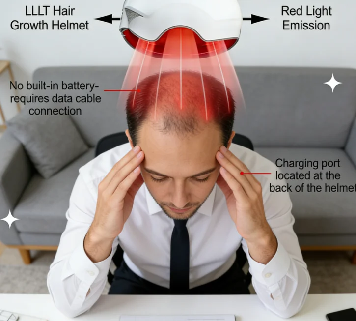 

COZING-C300 Шлем для красносветовой терапии с 90 лазерами и 210 светодиодами, 6750 мВт, для восстановления волос при Telogen Effluvium и в качестве адъюванта к химиотерапии