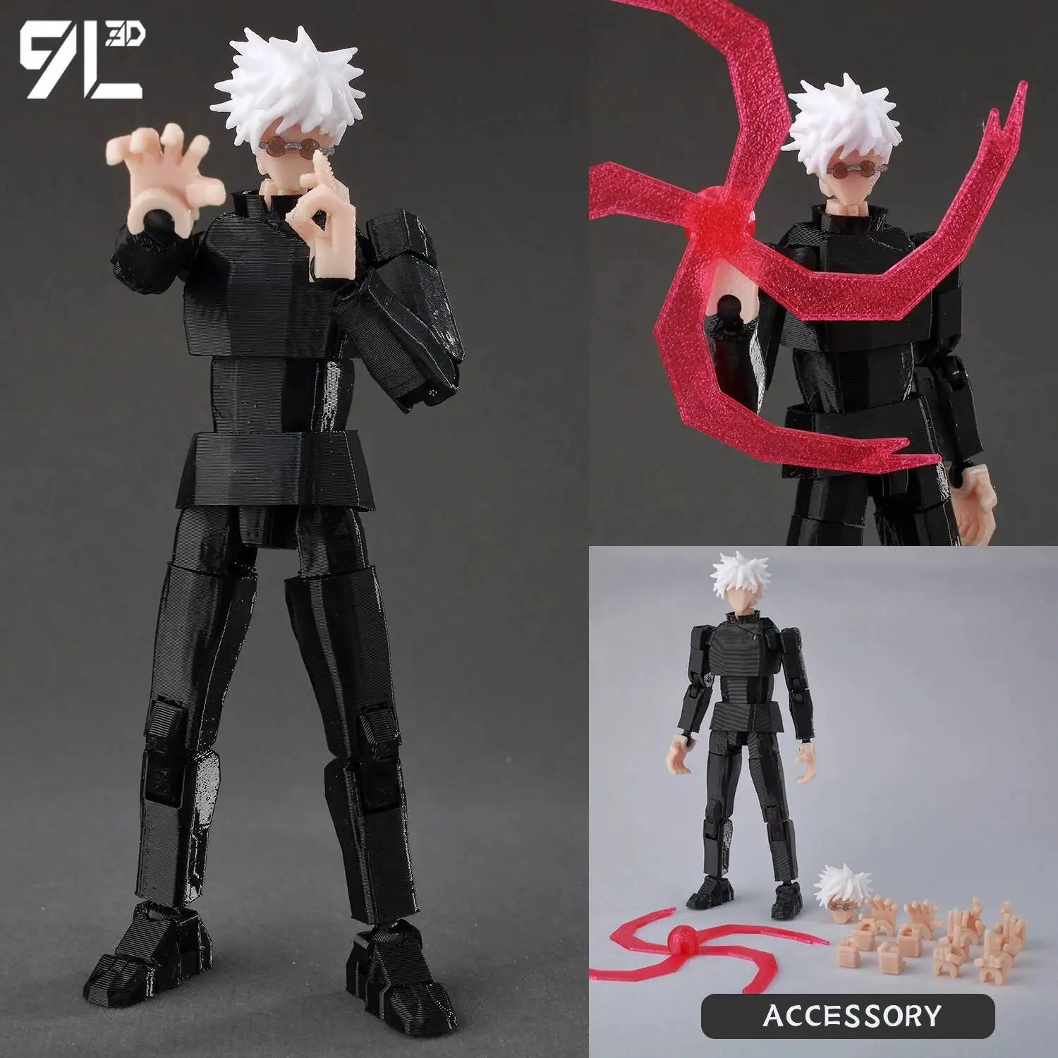 9L3D Gedrukt Dummy13 T13 Op Voorraad Klaar voor Verzending Jujutsu Kaisen Grijs Gewaad Sukuna Figuur Anime Gelede Model Stress-relief Speelgoed