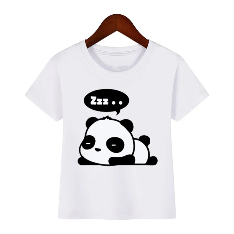 Schattige Panda Bedrukte Dinosaurus T-Shirt Voor Jongens Girsl Zomer Outfit Tops Kids Casual T-Shirt Kawaii Kinderen Kleding Met Korte Mouwen