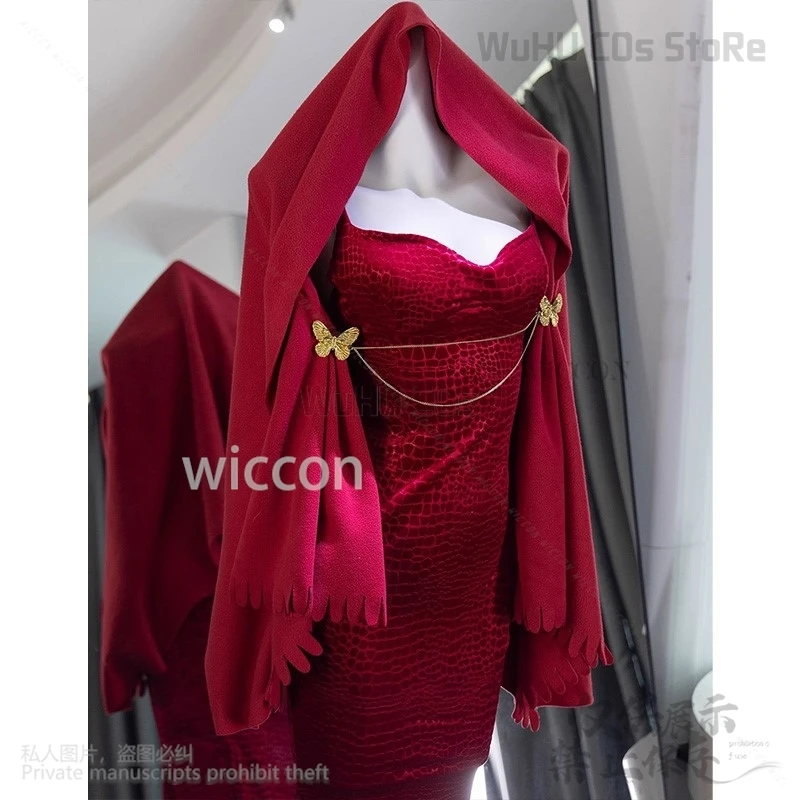 2025 Christmas Costume Evening Dresses Cosplay Anime Sexy Woman Girls For New Year Choker Pearl Props For Halloween Customized