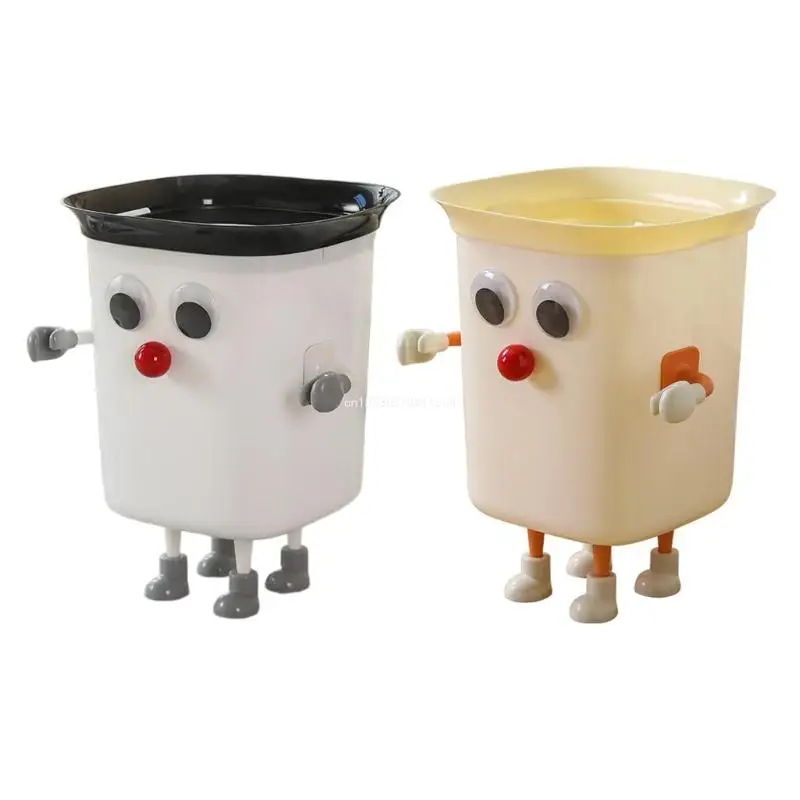 

Funny Big Eye Trash Can with Feet Garbage Bin Home Office Rubbish Bin Bathroom Garbage Waste Bucket Kitchen Dustbin Dropship