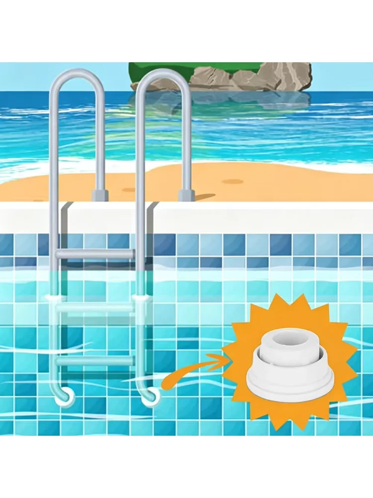 2Pcs Durable Safety Swimming Pool Accessories Swimming Pool Ladder Bumper Rubber Plug Ladder Bumpers Caps Ladder Plug