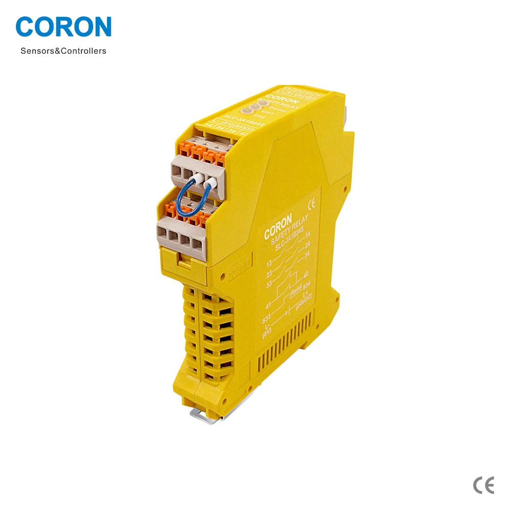 SLC-3A1B24P High Quality Original Safety Relay for Safety Light Curtain PNP Dual Input DC24V Protection Control 3NO 1NC